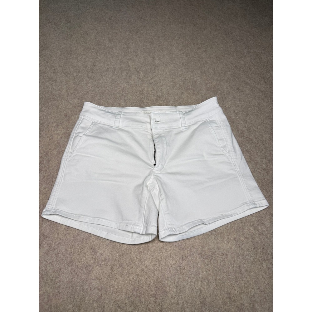 American Eagle Outfitters White Midi Soft Super Stretch Shorts Womens Size 6